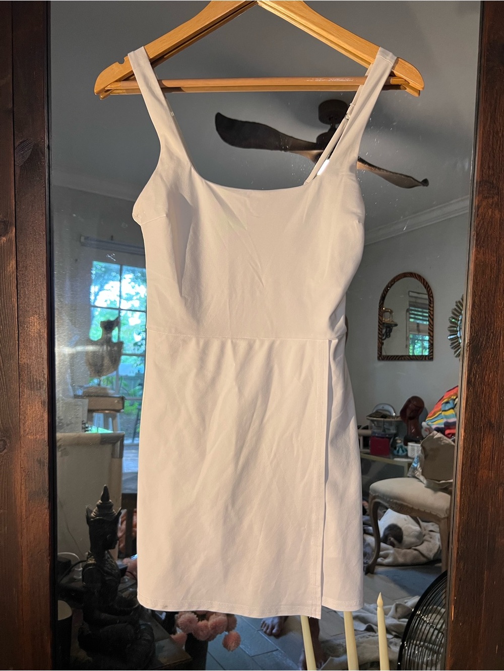 Classic White Tennis or activewear mini Dress w shorts inside XS